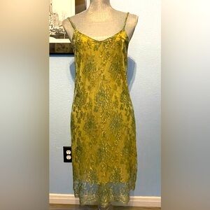 Caron Joy Vintage Lace Slip Dress